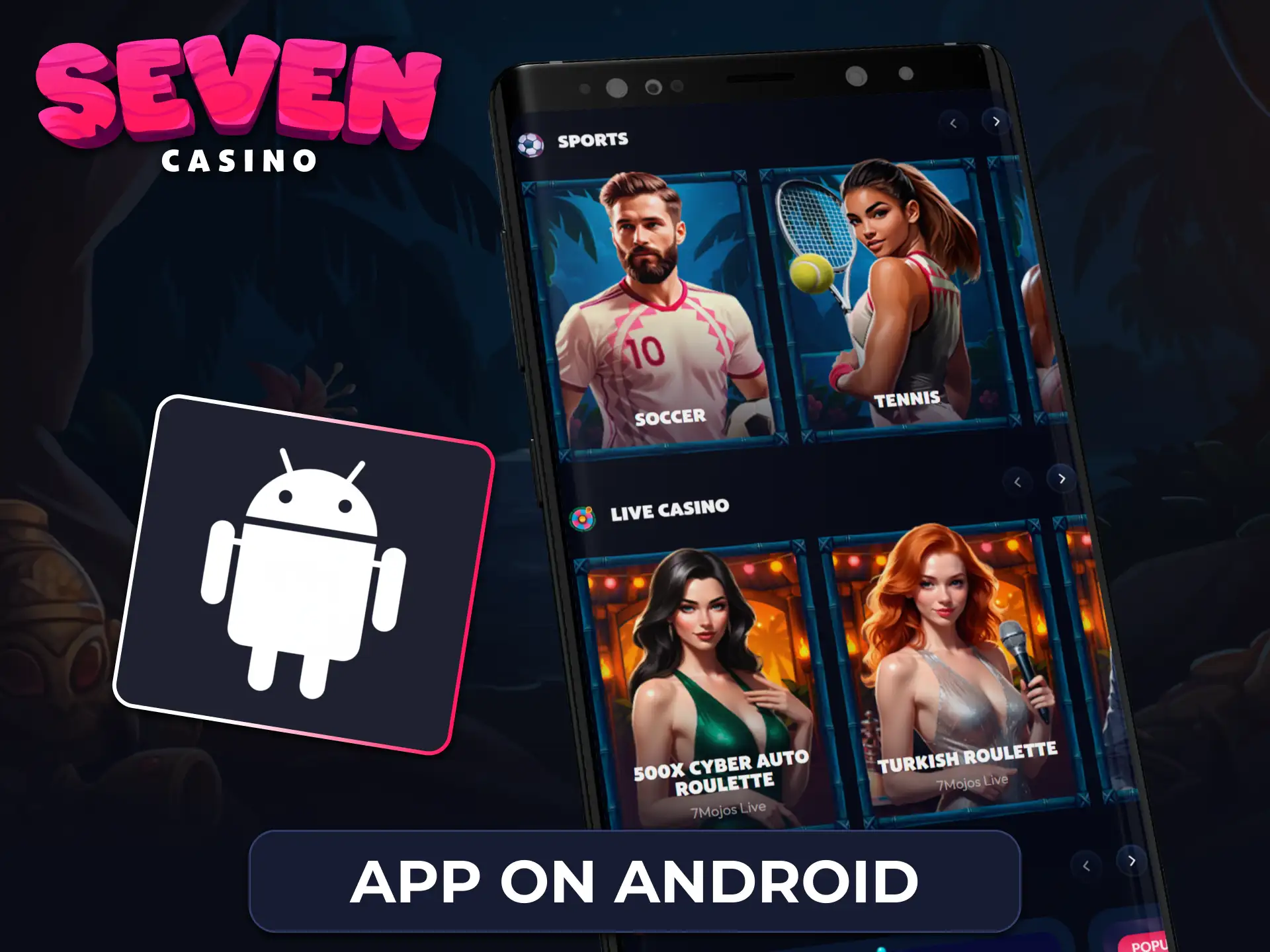 Download the official Seven Casino Android app for a premium UK mobile gaming experience.