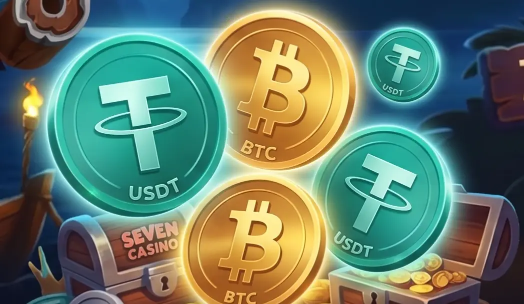 Make faster crypto payments to fund your Seven Casino account quickly.